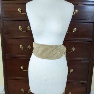 Gold Glitter fabric Waist Belt 84 inches long  with slit at 32 inches